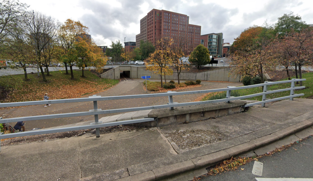 Moore Street underpass cycle lane, Sheffield