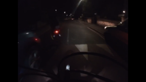 Driver mounts pavement to overtake cyclists (CyclingInASkirt/Twitter)