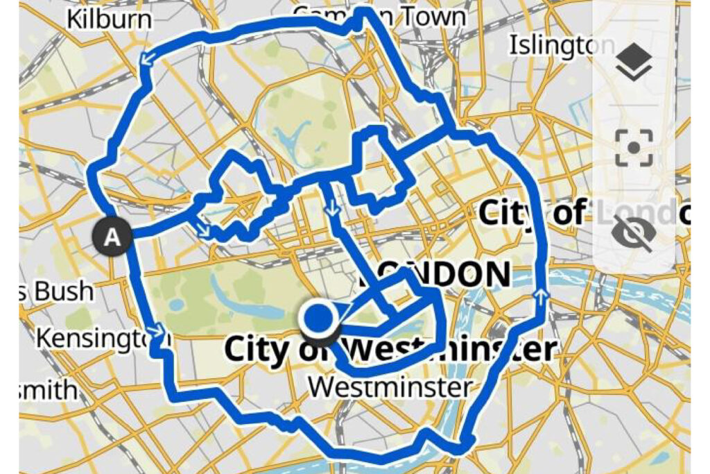 Strava art London