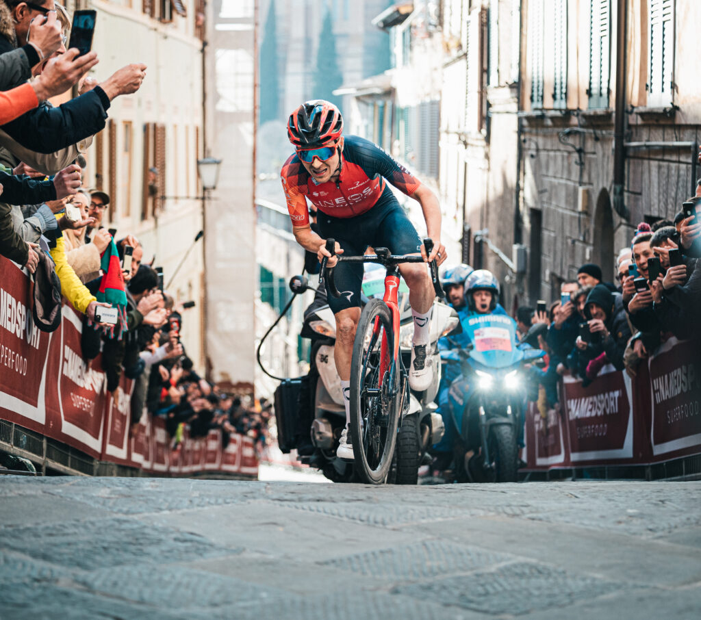 Tom Pidcock wins 2023 Strade Bianche (Alex Whitehead/SWpix.com)