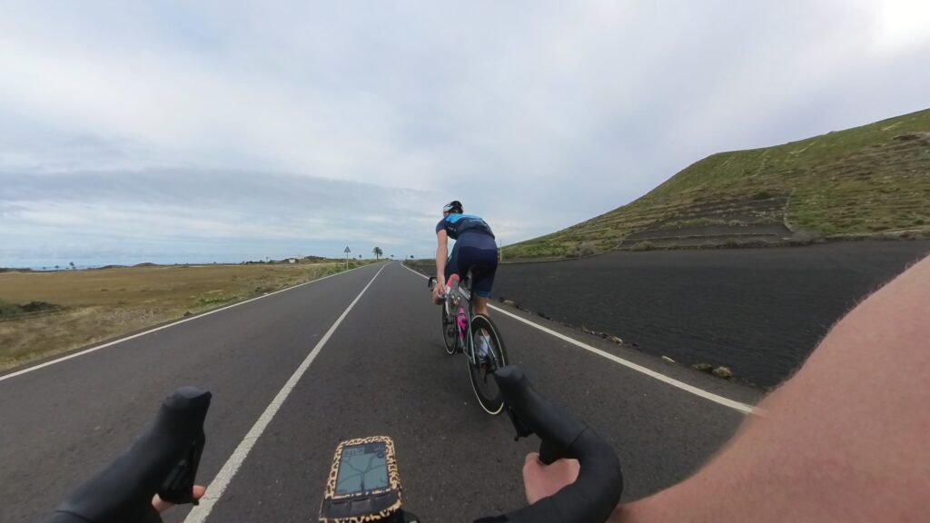 2023 Jamie on bike stretch