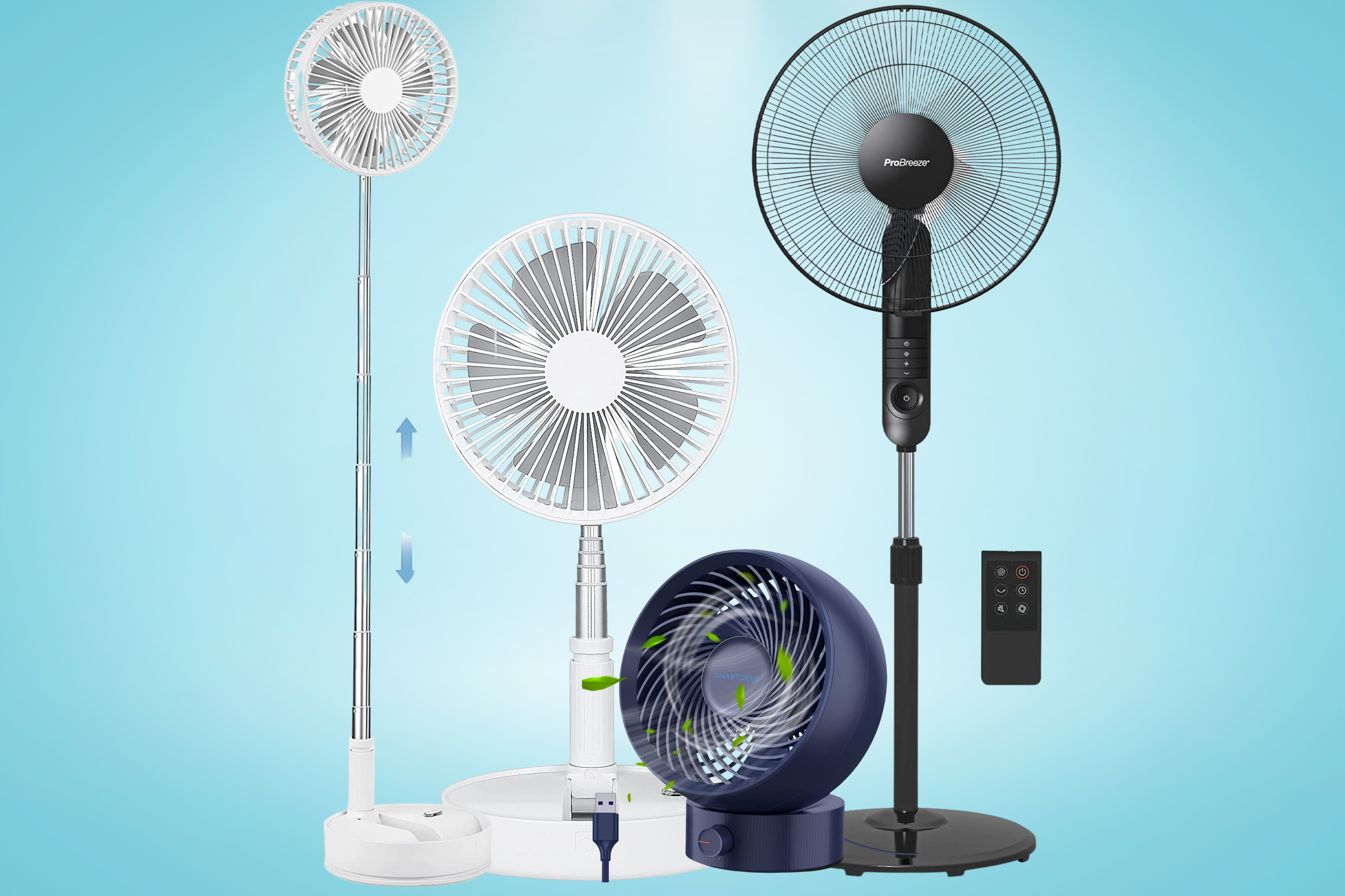 LBSTP Portable Standing Fan with Remote Control