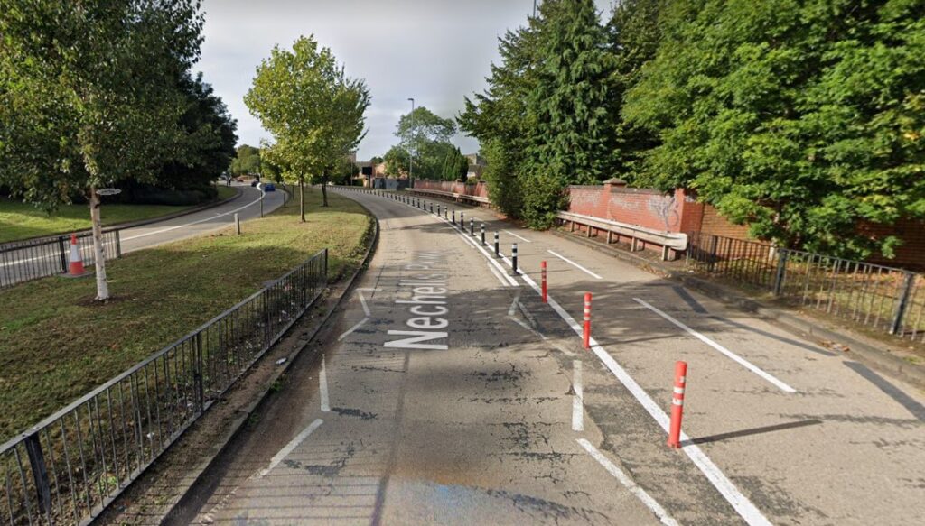 Nechells Parkway pop-up cycle lane
