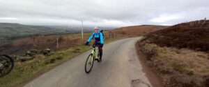 Simon Ward riding e-bike
