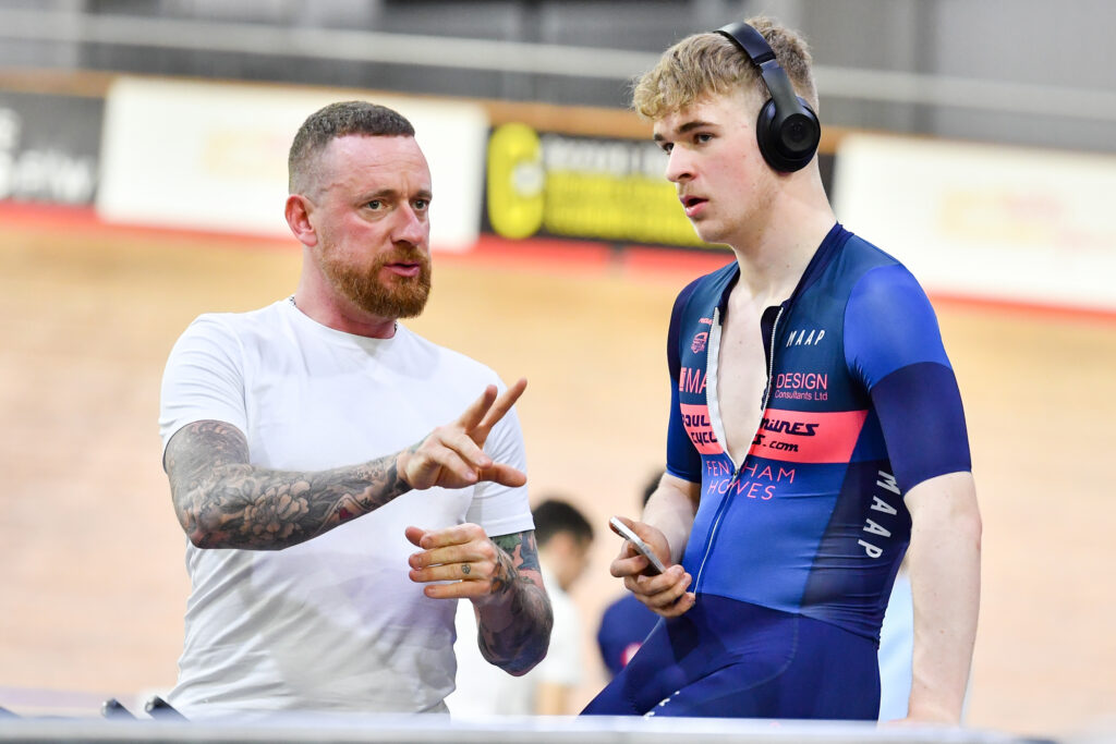 Ben Wiggins and Bradley Wiggins, 2022 British Track Championships (Will Palmer/SWpix.com)