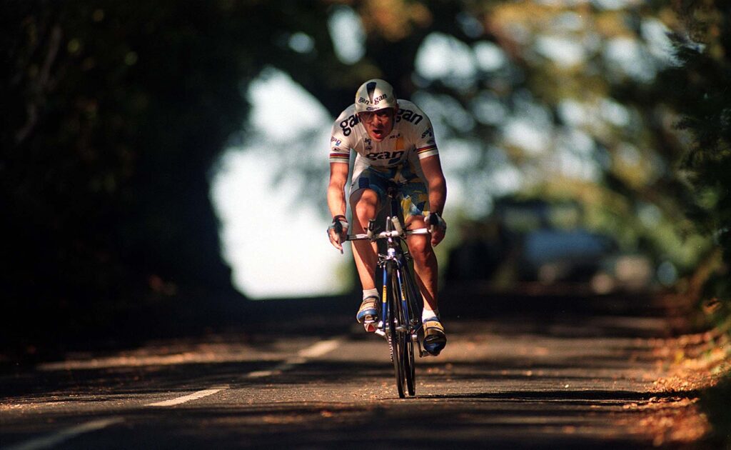 Chris Boardman in Cheshire, 1996