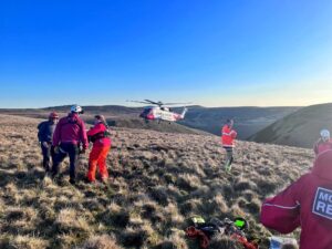 Cyclist dies after falling 90ft during mountain bike ride in moorland