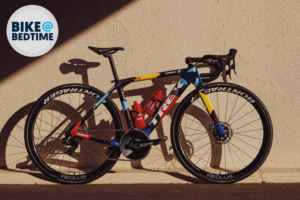2023 Elisa Longo Borghini Trek Domane hero bike at bedtime