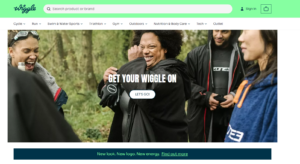 New Wiggle website homepage