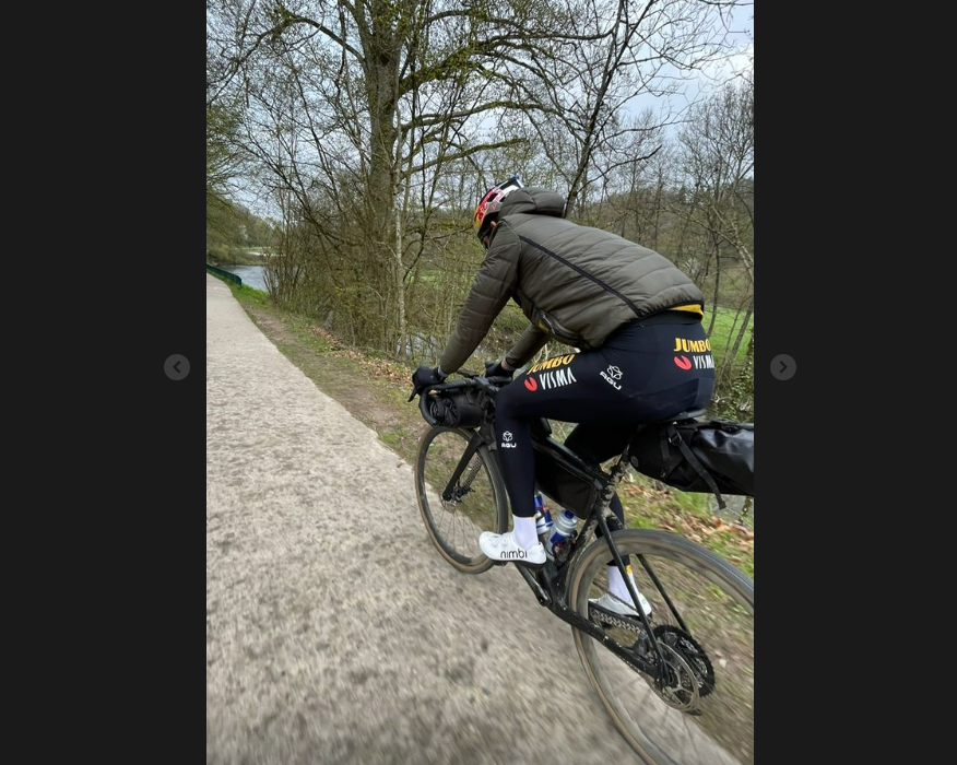 Wout van Aert goes on bikepacking trip through France