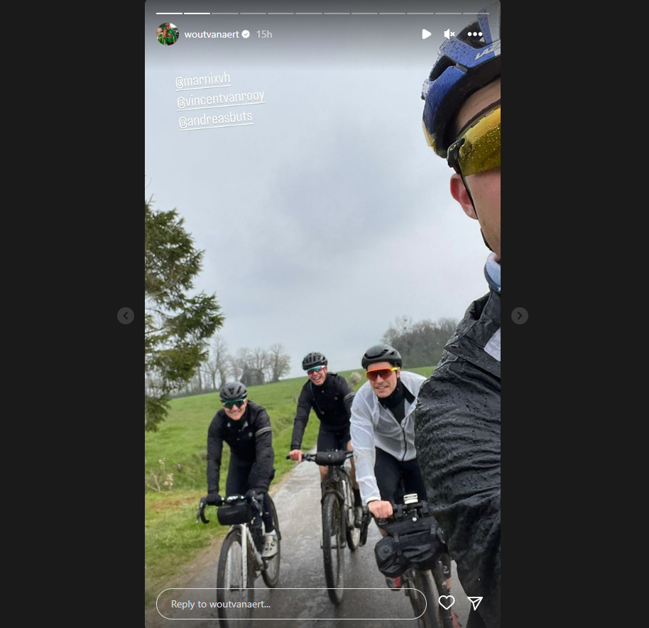 Wout van Aert goes on bikepacking trip through France
