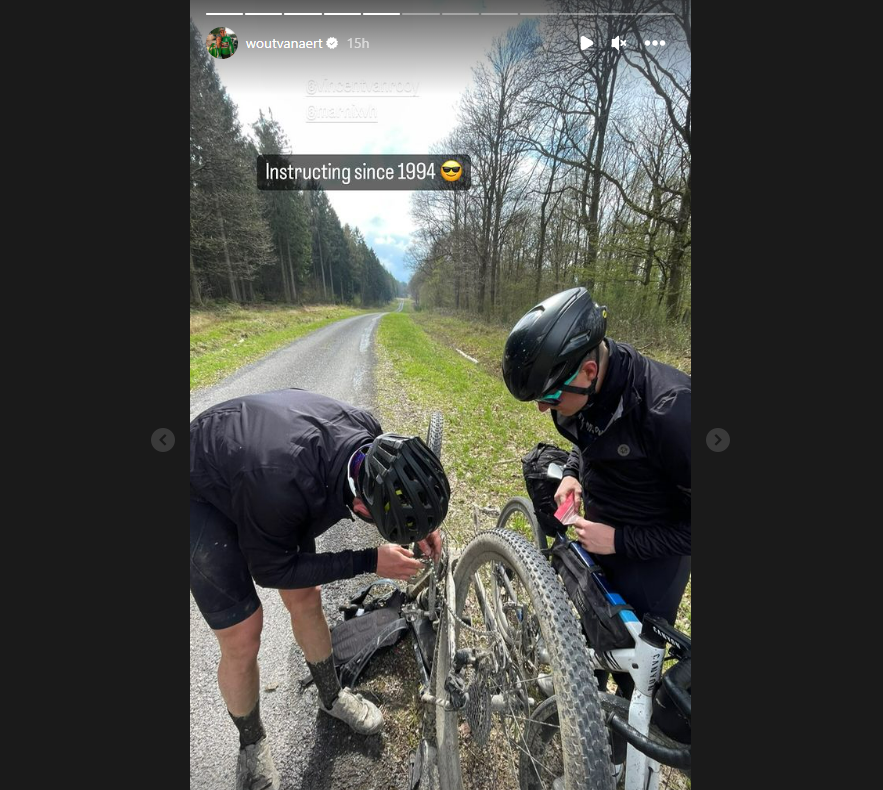 Wout van Aert goes on bikepacking trip through France