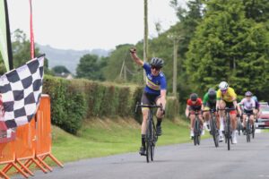Gabriele Glodenyte wins a stage of the Newry Three Day in 2022