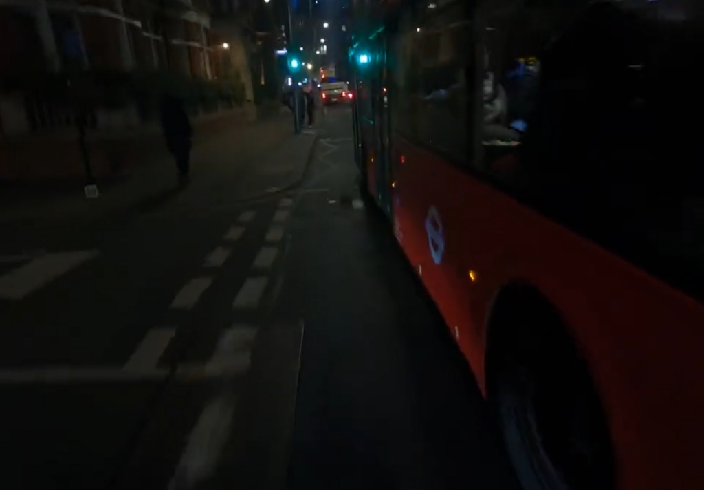 Near Miss of the Day 851 – Bus driver squeezes cyclist into kerb (Lauren O’Brien)