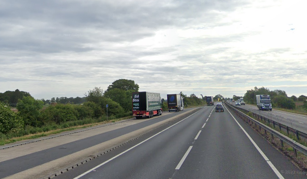 A11 near Roudham (Google Maps)
