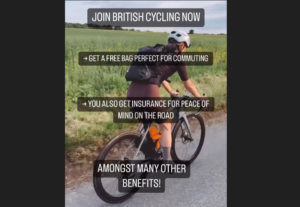 British Cycling cycle to work ad (British Cycling,Instagram)