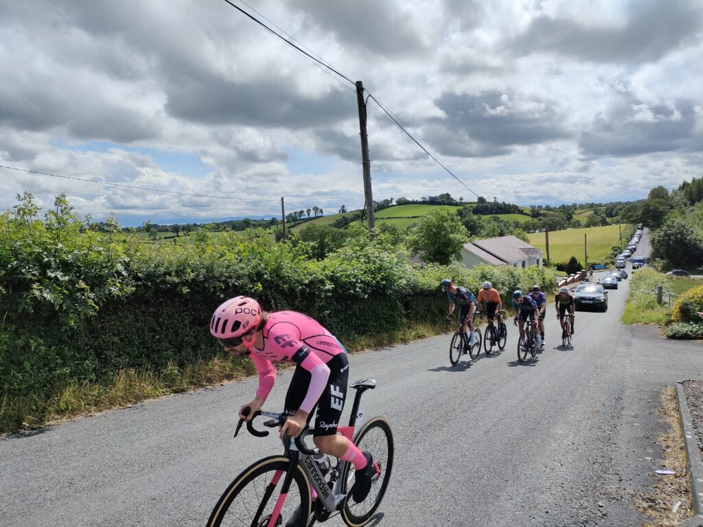 Ben Healy attacks during 2023 Irish national road race (Ryan Mallon)