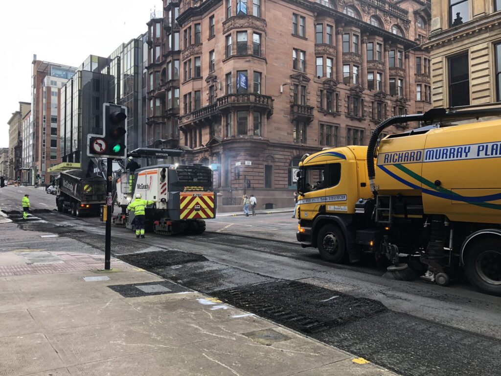 Glasgow pothole repairs before World Championships