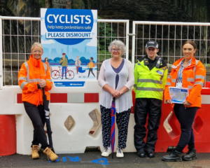 Lancashire Police and Preston City Council launch campaign urging cyclists to dismount on pavement
