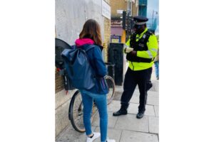 Police fining young mother cycling on pavement for anti-social behaviour