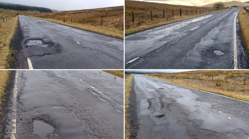 2023 World Championships Glasgow road race potholes (Liam McReanan)