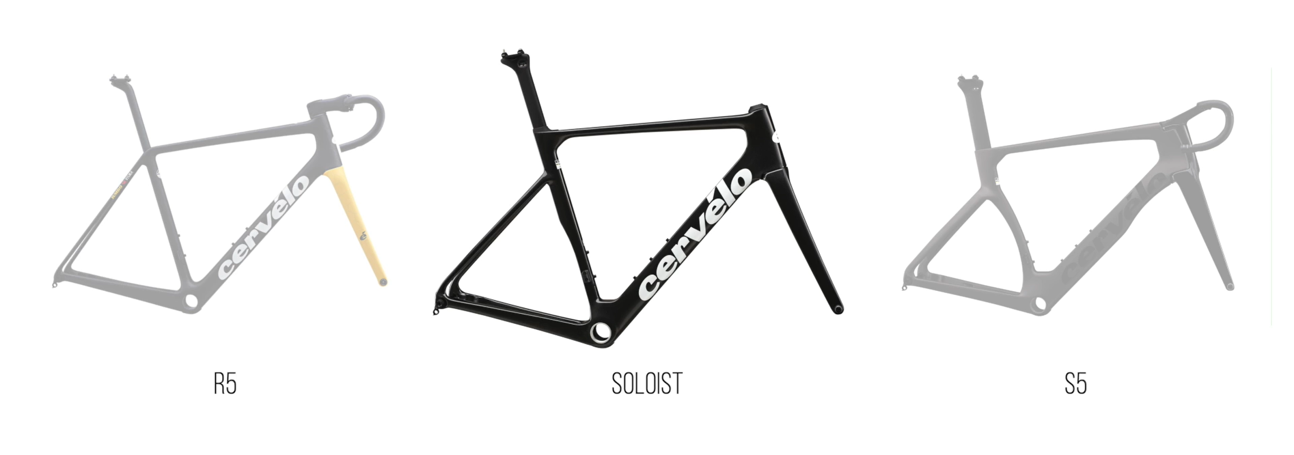 2023 cervelo soloist compared to s5 and r5