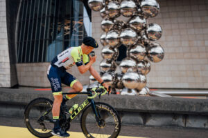 Mike Teunissen during Intermarché team presentation for Tour de France