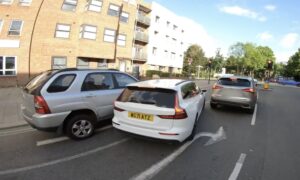 Phone-using driver reacts aggressively