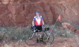 Chris Oliver on his ride across the United States