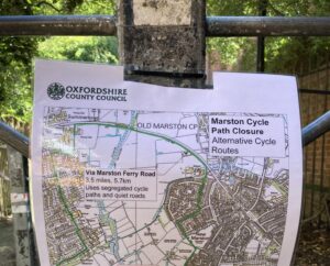 Marston cycle path closure