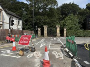 Heaton Park cycle route and gates