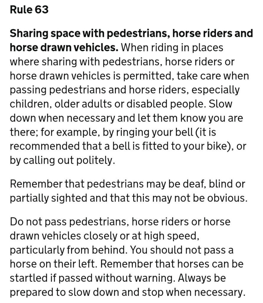 Highway Code Rule 63