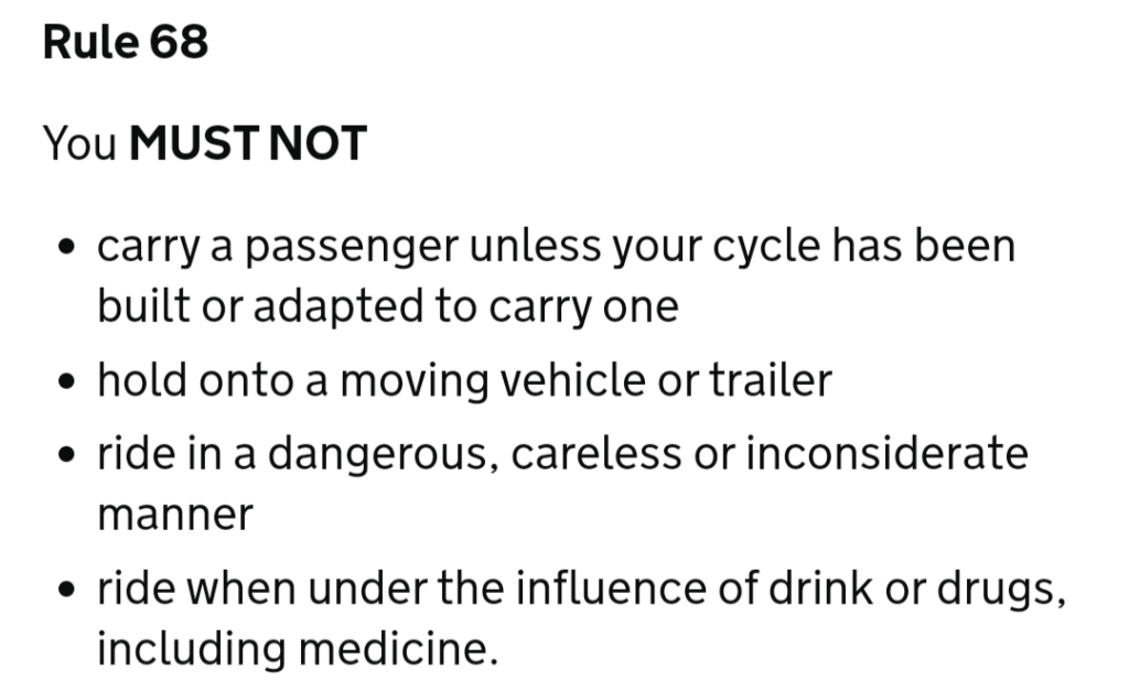 Highway Code Rule 68