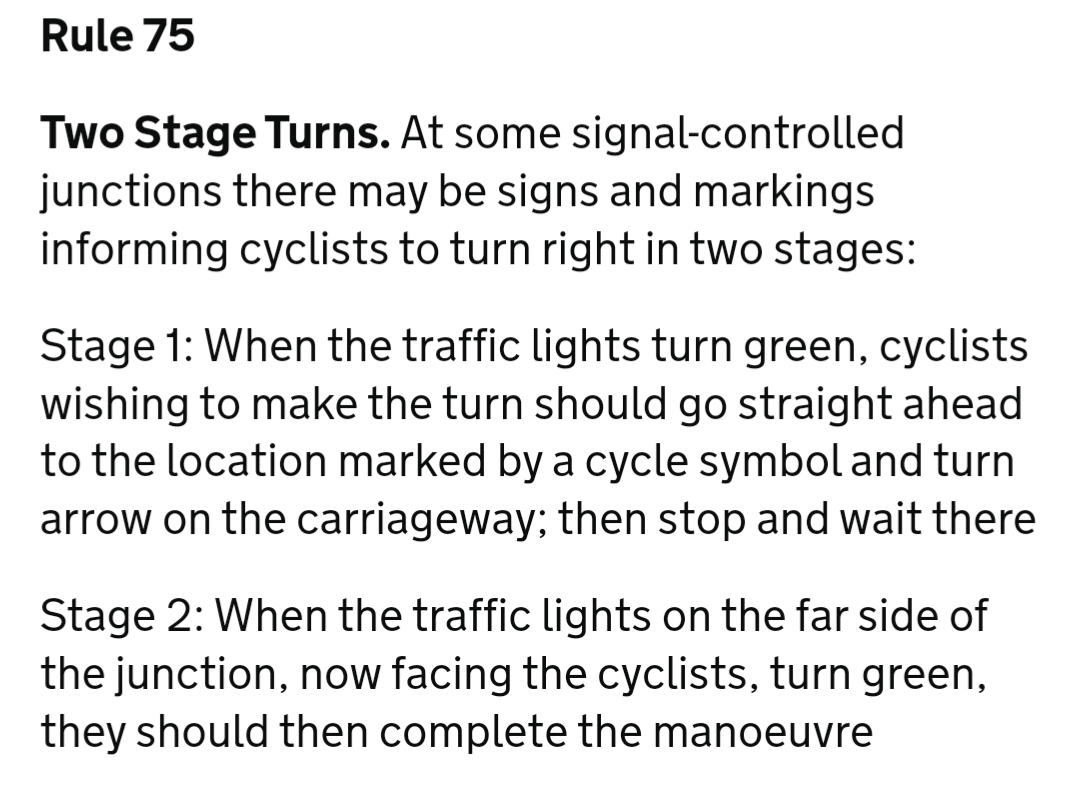 Highway Code Rule 75