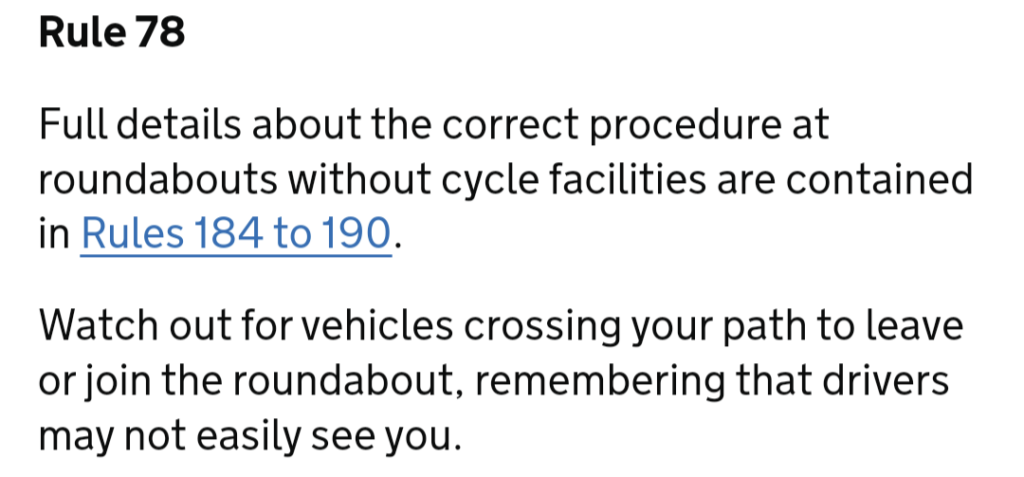 Highway Code Rule 78