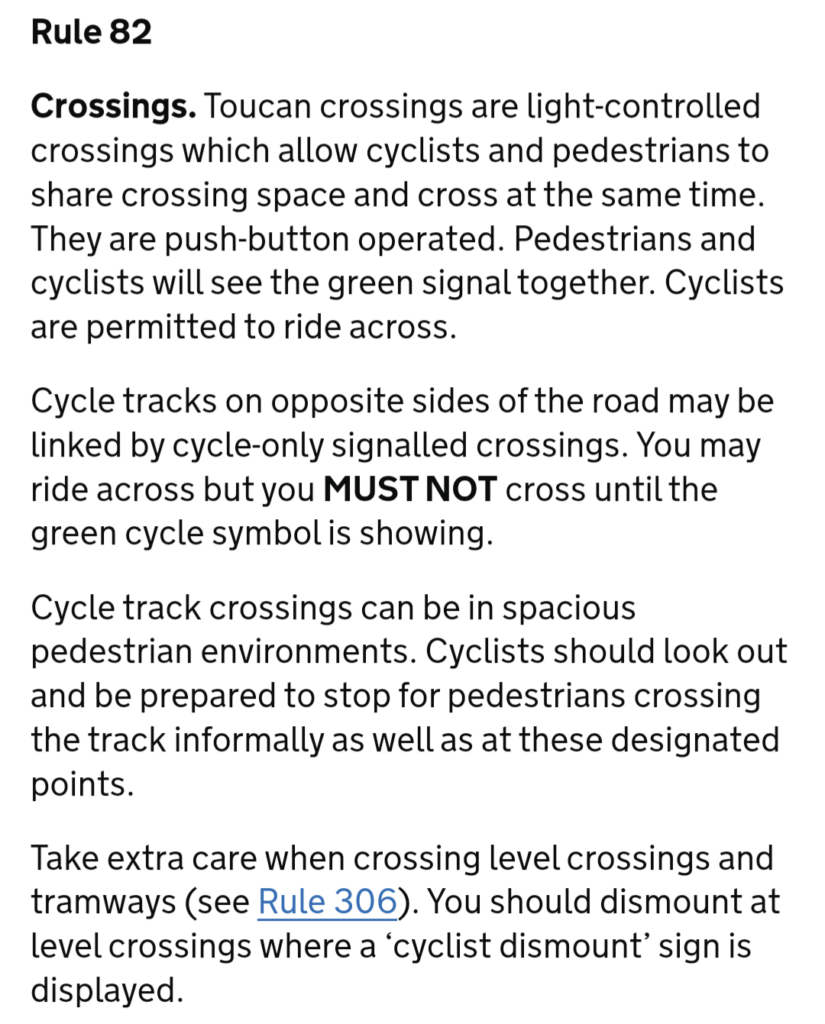 Highway Code Rule 82