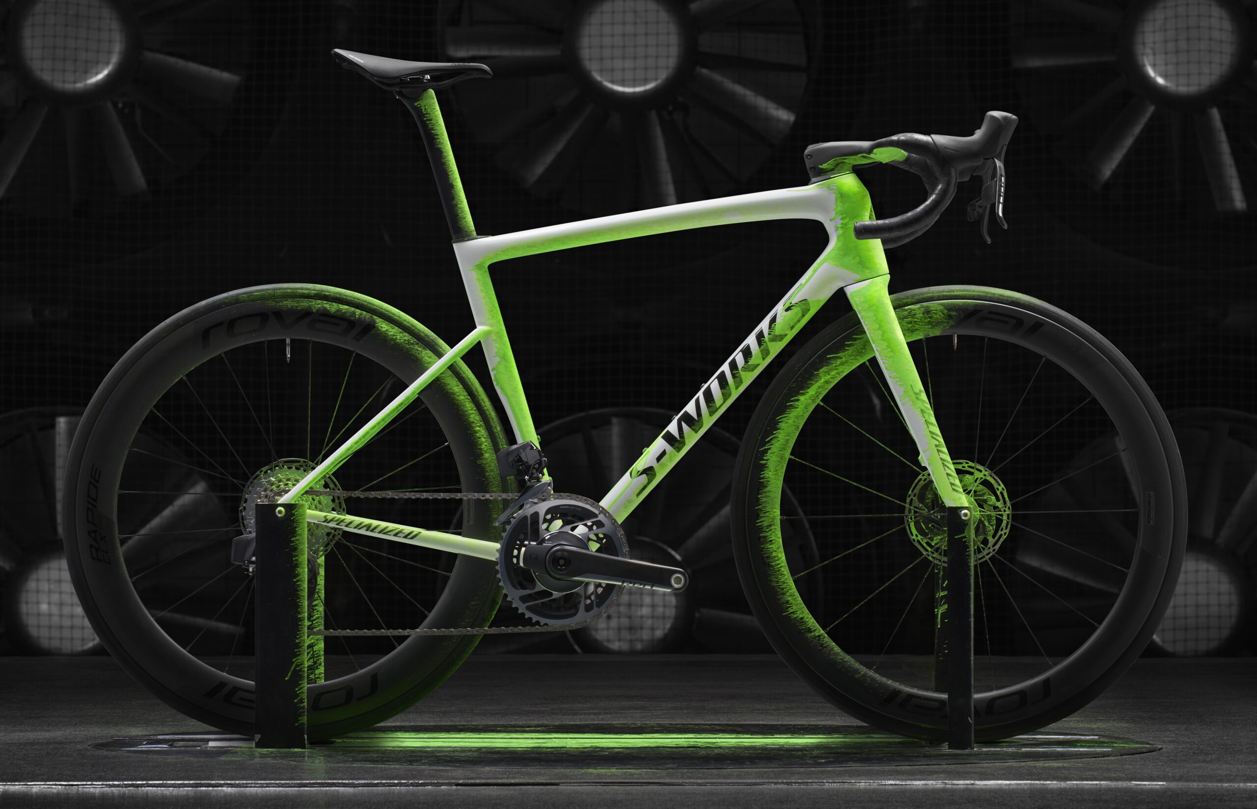 2023 Specialized Tarmac SL8 FloViz aero testing wind tunnel