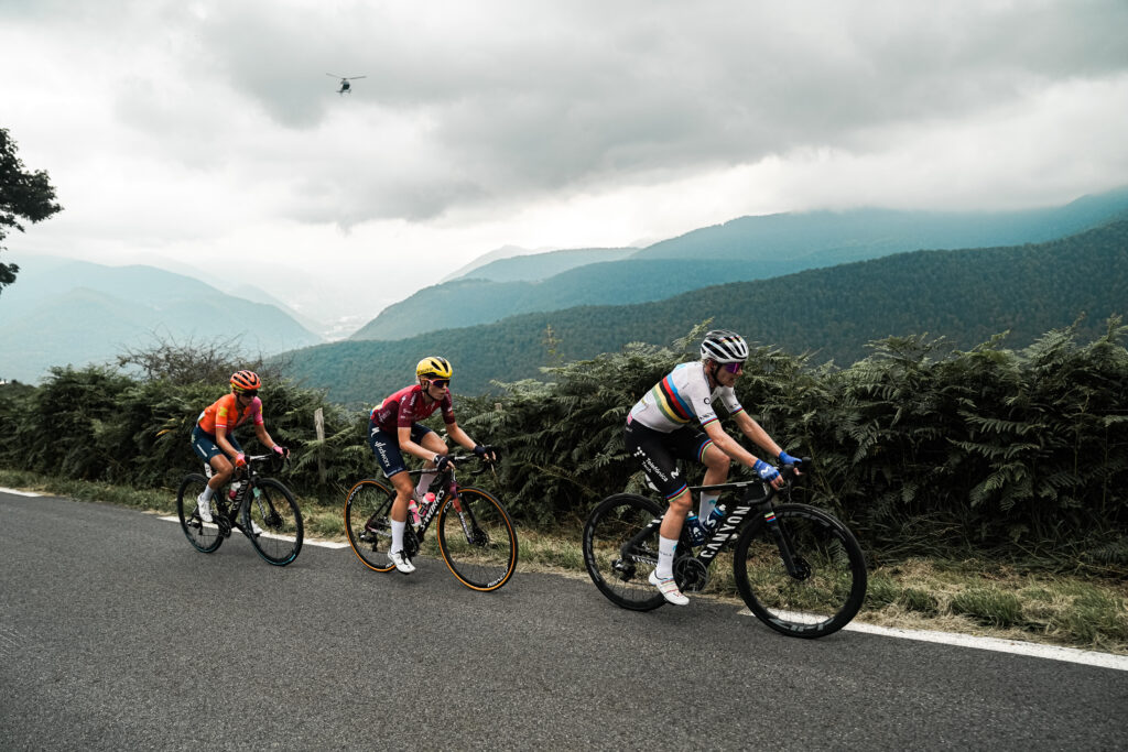 Annemiek van Vleuten, Demi Vollering, and Kasia Niewiadoma, stage seven, 2023 Tour de France Femmes (A.S.O./Thomas Maheux)