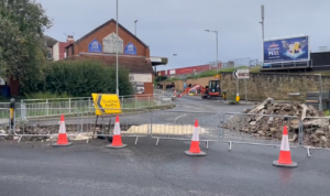 Broom Road cycleway works, Rotherham