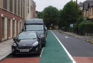 Altrincham contraflow cycle lane (Bob Sweet)