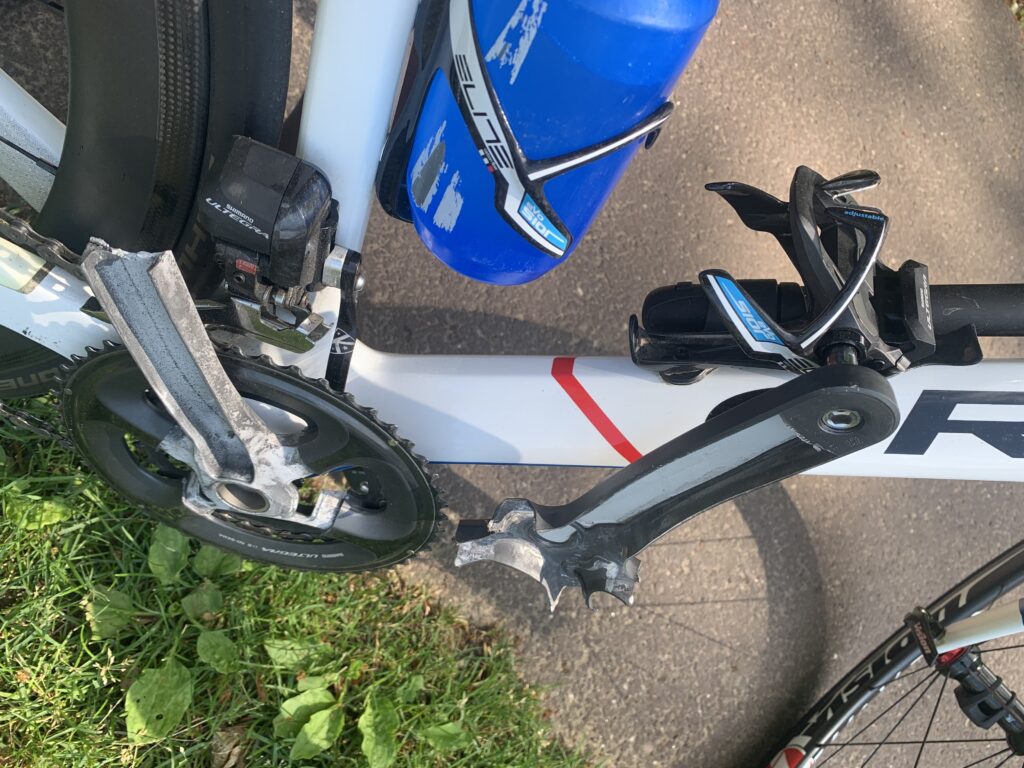 2023 Shimano Ultegra Broken crank delamination 1