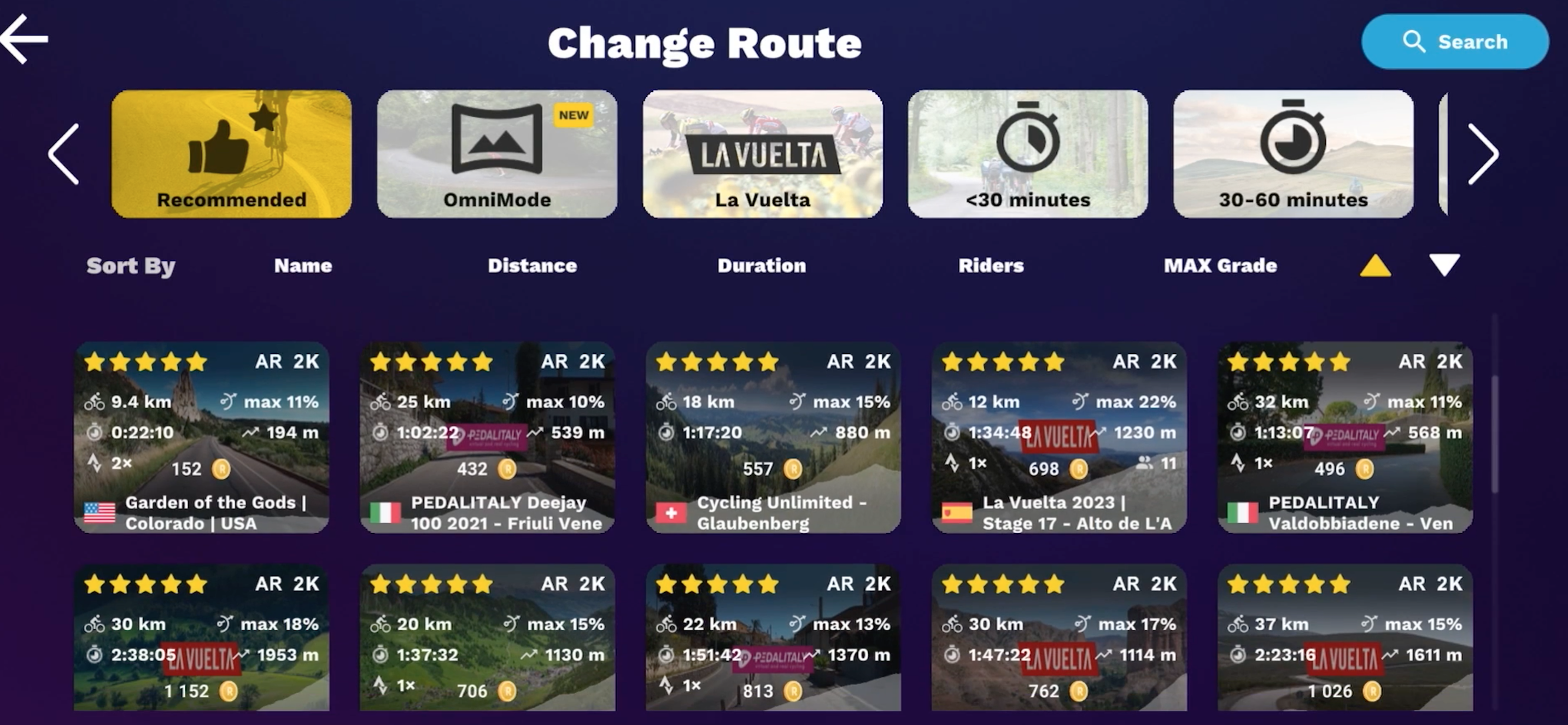 2023 Rouvy routes