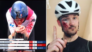 Concussion Stefan Kung (@MedBonnevie/Twitter)