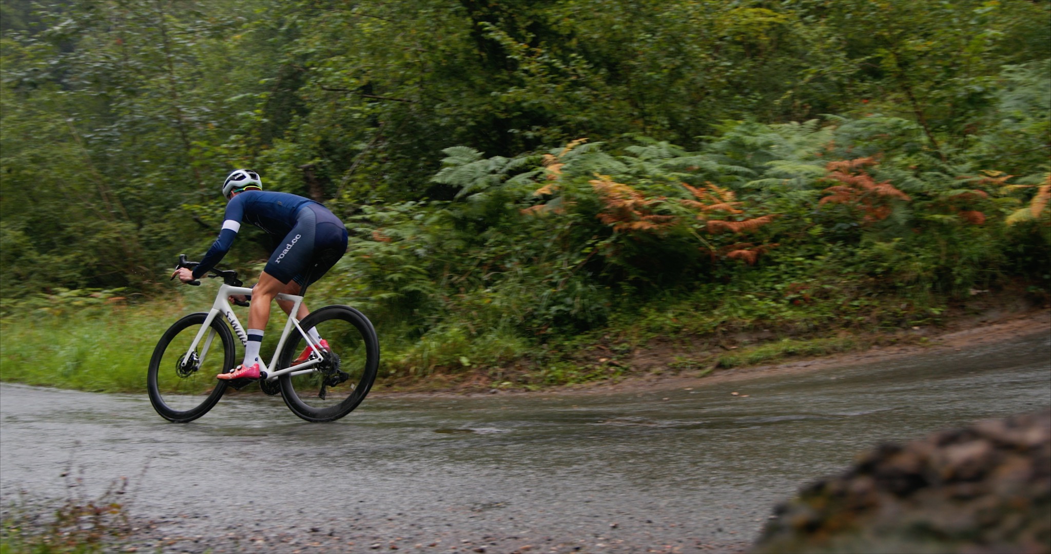 2023 Specialized Tarmac SL8 S-Works riding shot descending 2