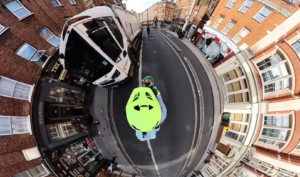 Bin lorry blocks Camden cycle lane (Jeremy Vine)