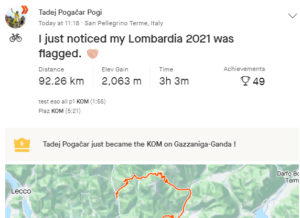 Tadej Pogacar Strava revenge