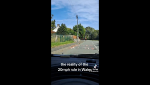 20mph speed limit cyclist video (Twitter/@Pedalperspectiv)