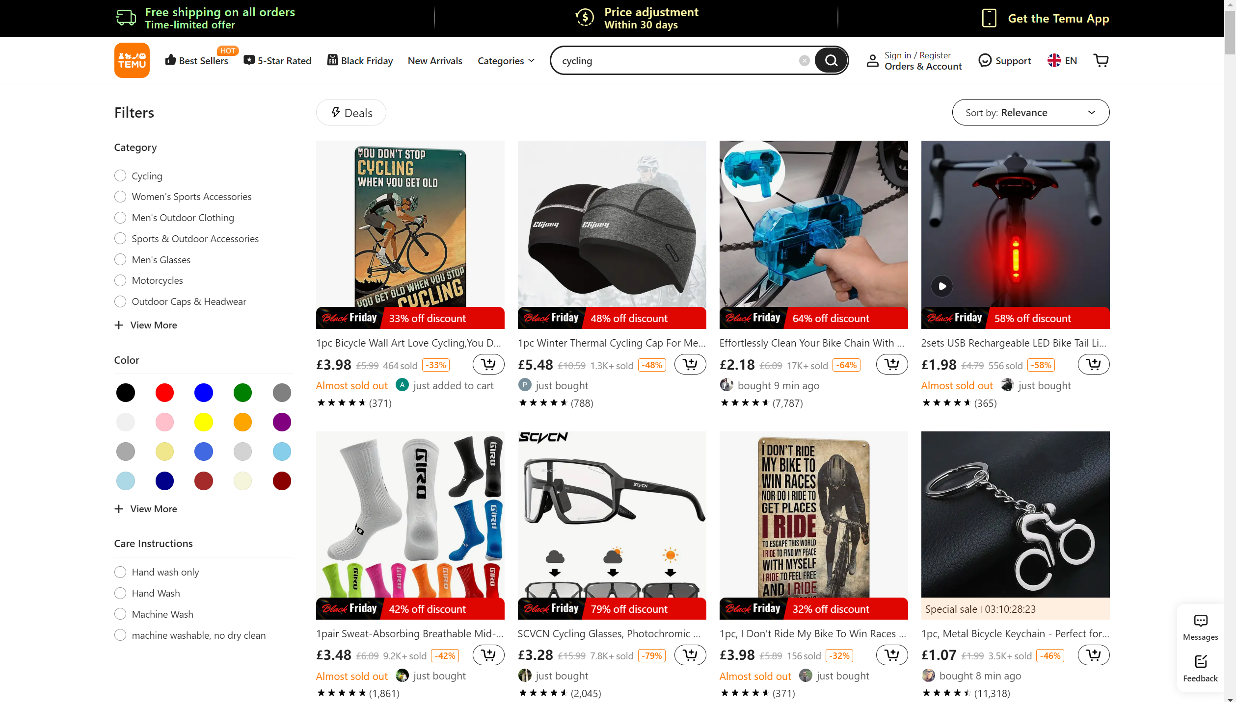 2023 temu site cheap cycling kit