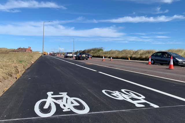 Clifton Drive North cycle lane (Lancashire County Council)