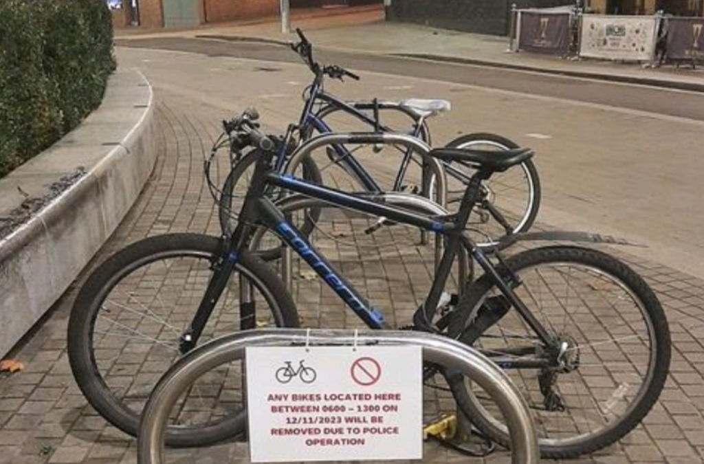 Bristol Remembrance Sunday bike removal warning